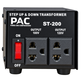 PAC 200W Step Down Voltage Transformer | 240V to 120V/110V/100V for US & Japan Power Converter