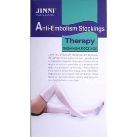 JINNI Anti Embolism Thigh High Compression Stocking with Peephole